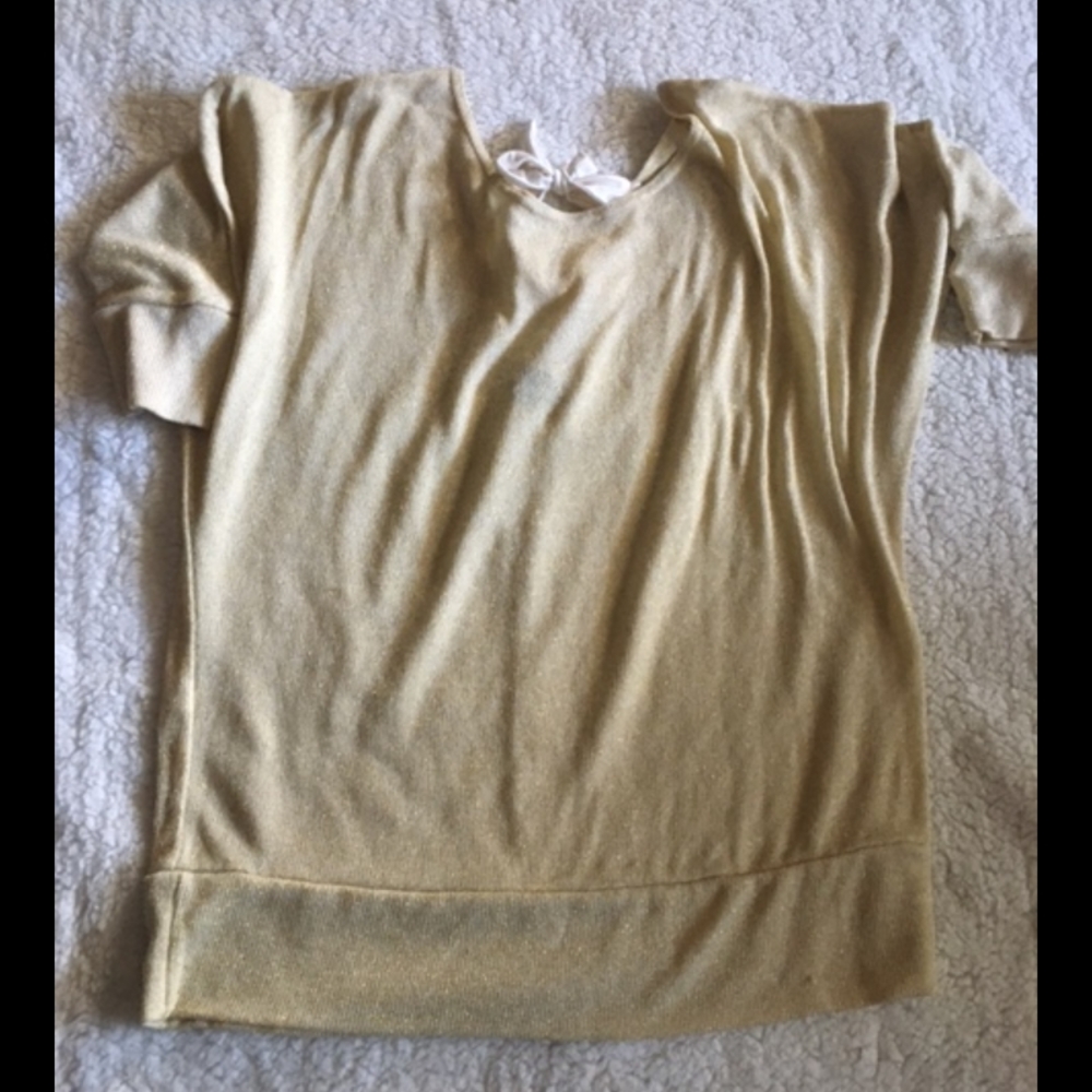 Gold Short Sleeve Top